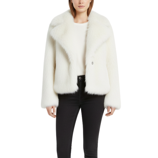 Women’s Faux Fur Style Jacket | Long Sleeve Winter Coat