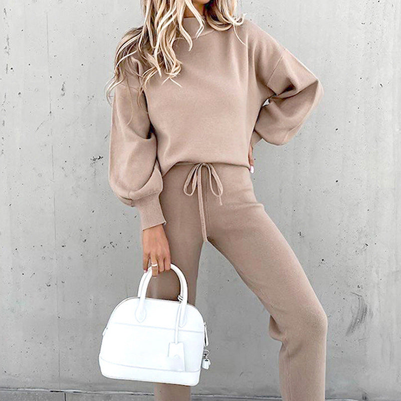 Women’s Two Piece Lounge Set | Long Sleeve Top and Jogger Pants