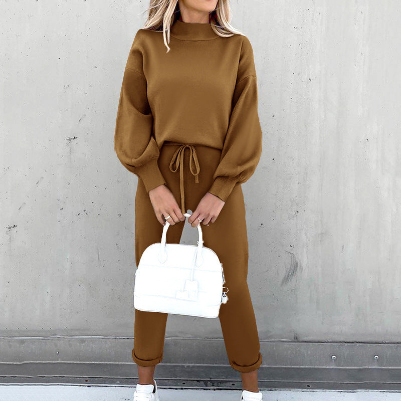 Women’s Two Piece Lounge Set | Long Sleeve Top and Jogger Pants