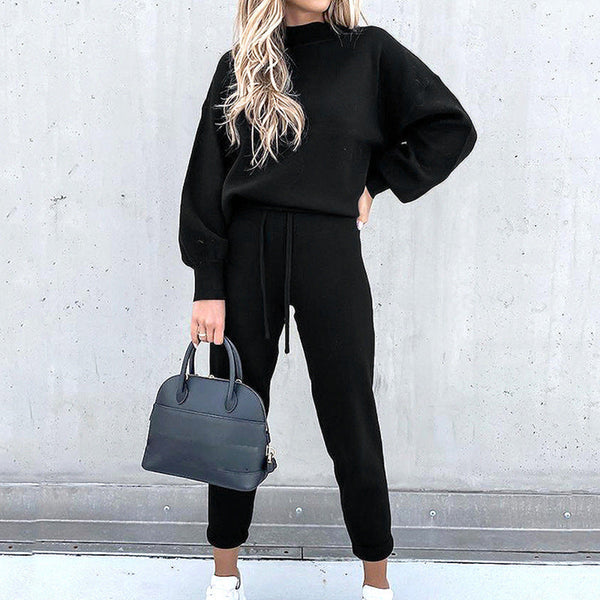 Women’s Two Piece Lounge Set | Long Sleeve Top and Jogger Pants